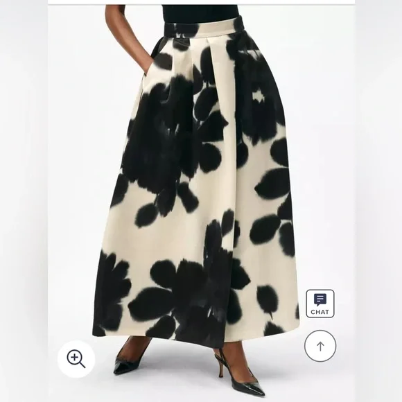 Brooks Brothers Floral A-Line Maxi Skirt in Twill - Picture 2 of 14